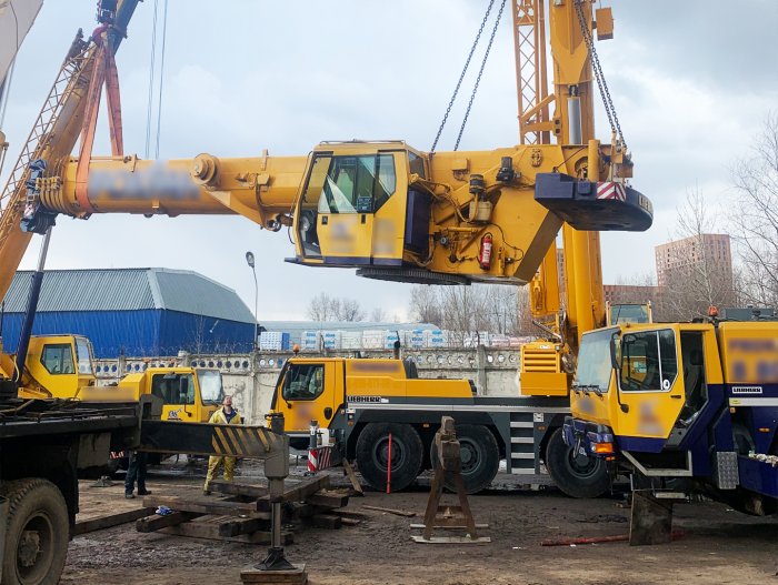 Замена опорно поворотного круга LIEBHERR LTM 1080