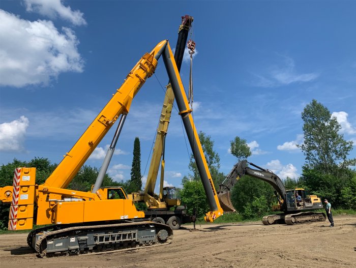 Замена секции стрелы автокрана LIEBHER LTR-1100