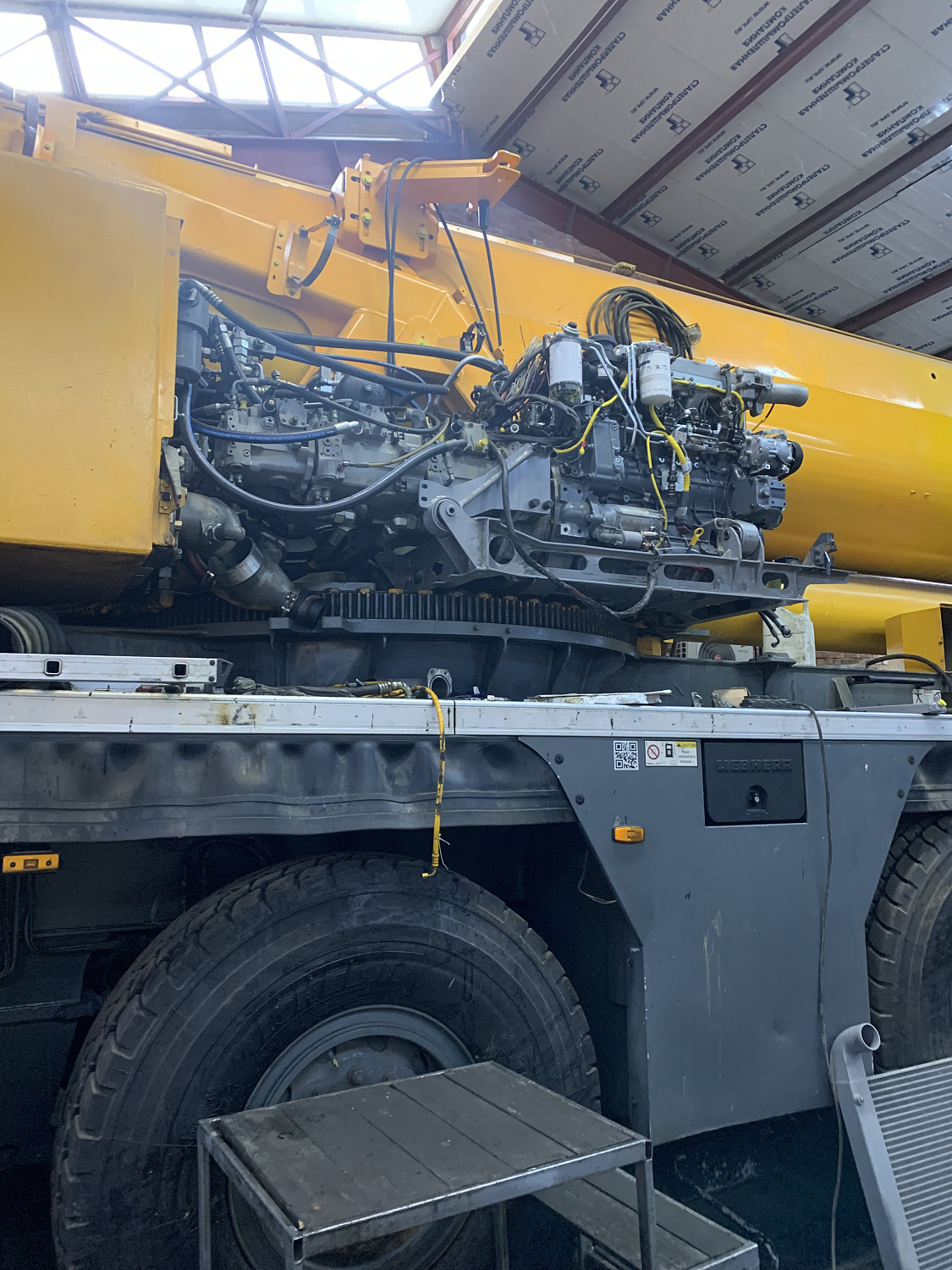 Восстановление автокрана LIEBHERR LTM 1250-6.1 после пожара
